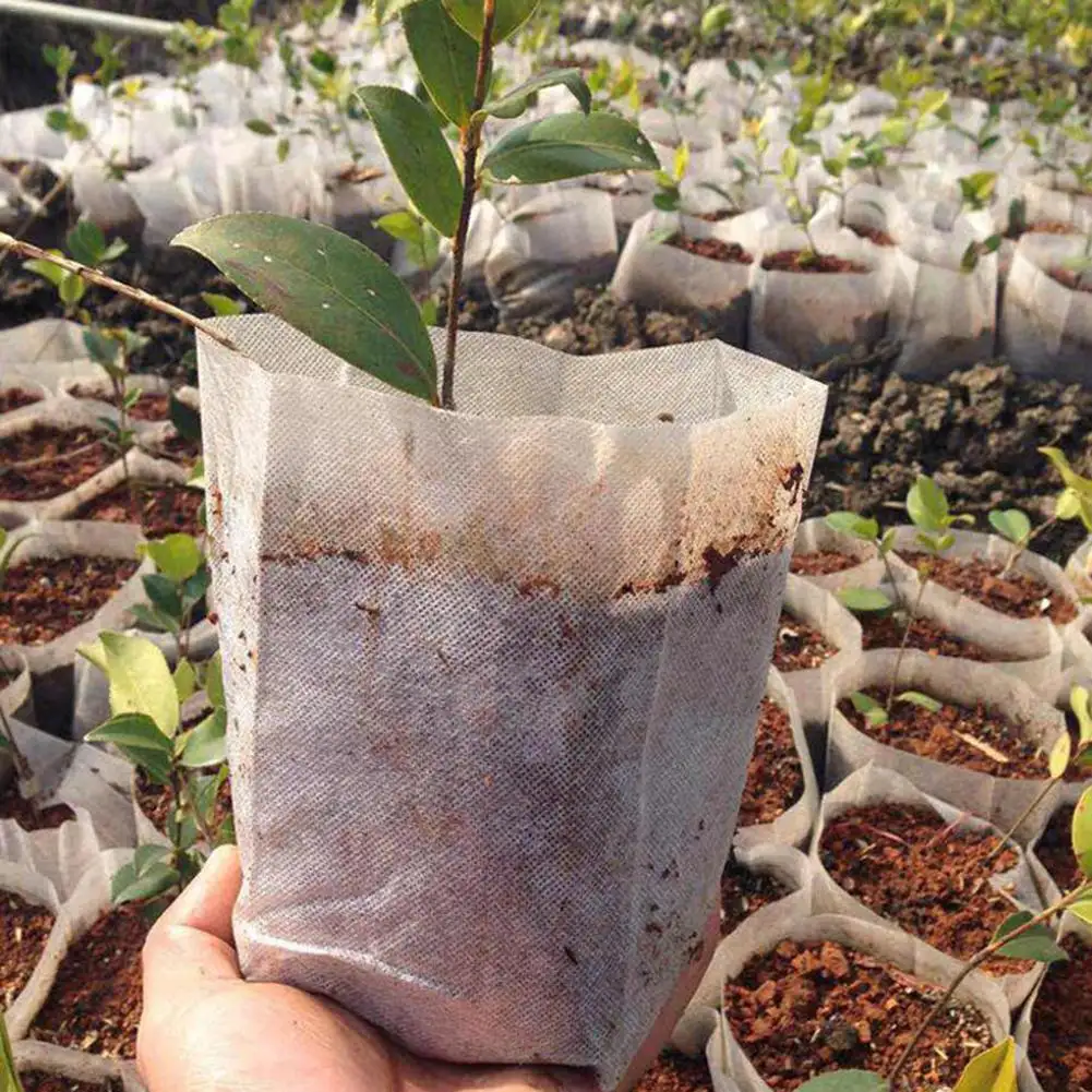 Non woven Seed Raising Bag Biodegradable Eco Friendly Nursery Pots Small Plant Grow Bags Non woven Fabrics Garden Supply