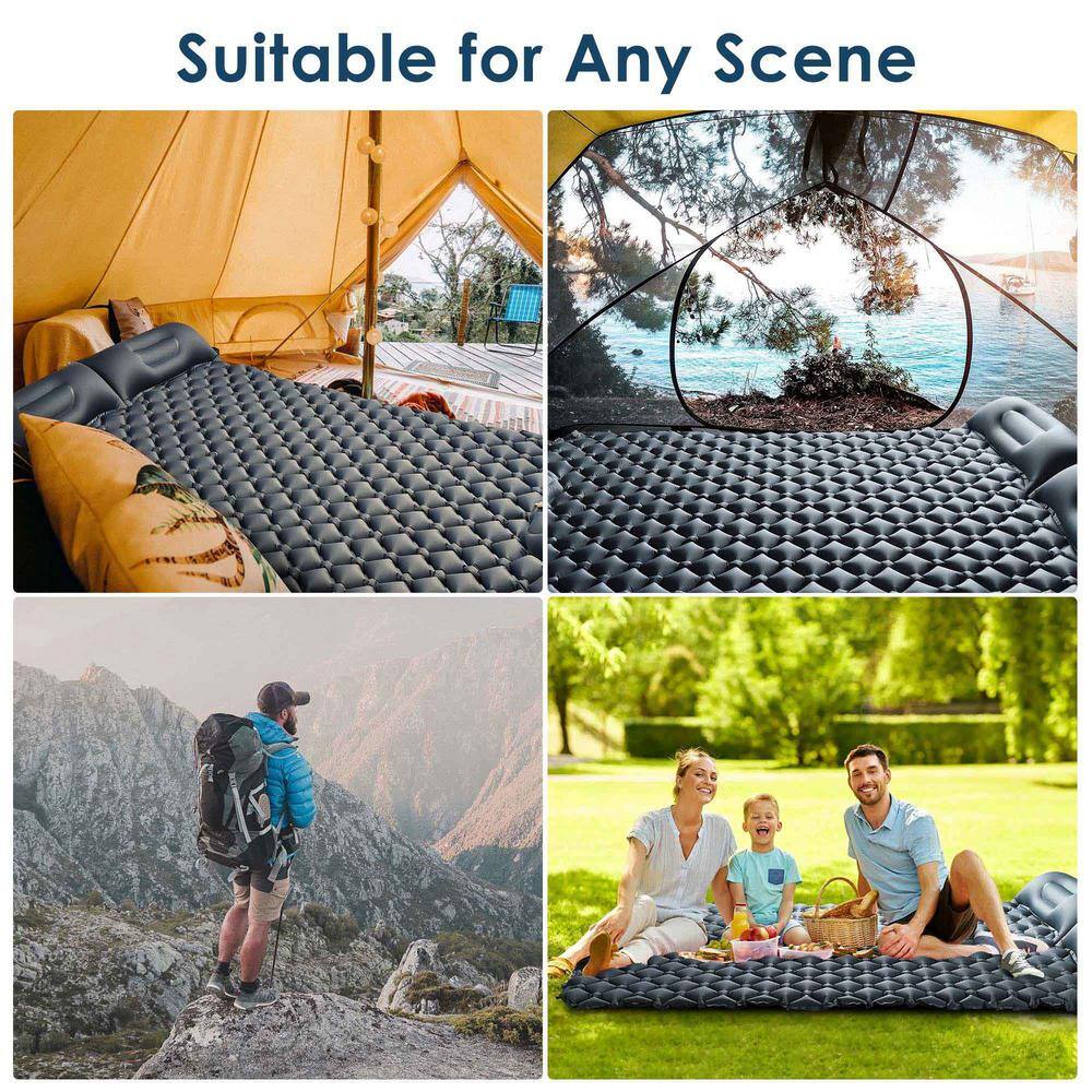 Cisvio Camping Sleeping Pad Ultralight Inflatable Camping Pad Durable Waterproof Camping Mattress Portable Sleeping Pad D0102H71ZUP