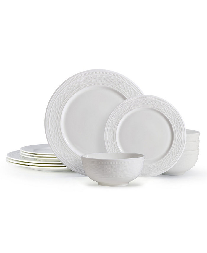 Mikasa Haven Bone China 12 Piece Dinnerware Set Service for 4