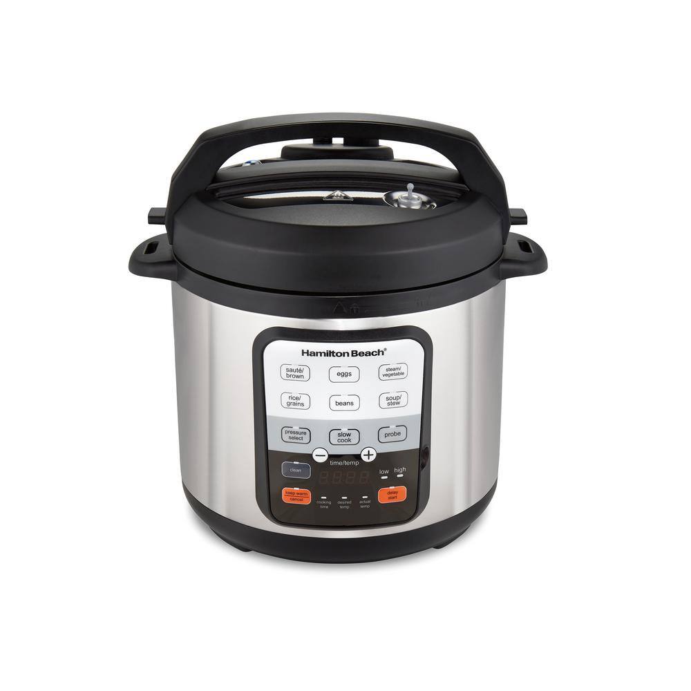 Hamilton Beach 6 qt. Stainless Steel Electric Pressure Cooker with Accessories 34506