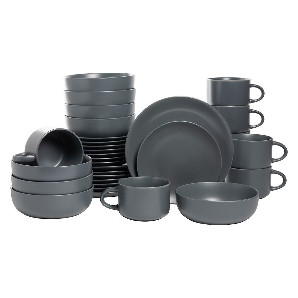 Wazee Matte 32 Pc Coupe Dinnerware Set