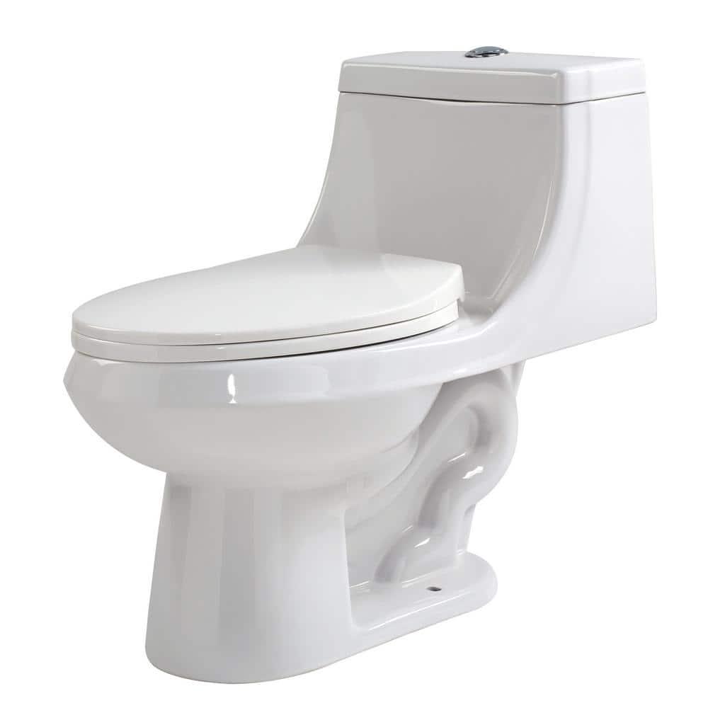 ANZZI Odin 1Piece 16 GPF Dual Flush Elongated Toilet in White