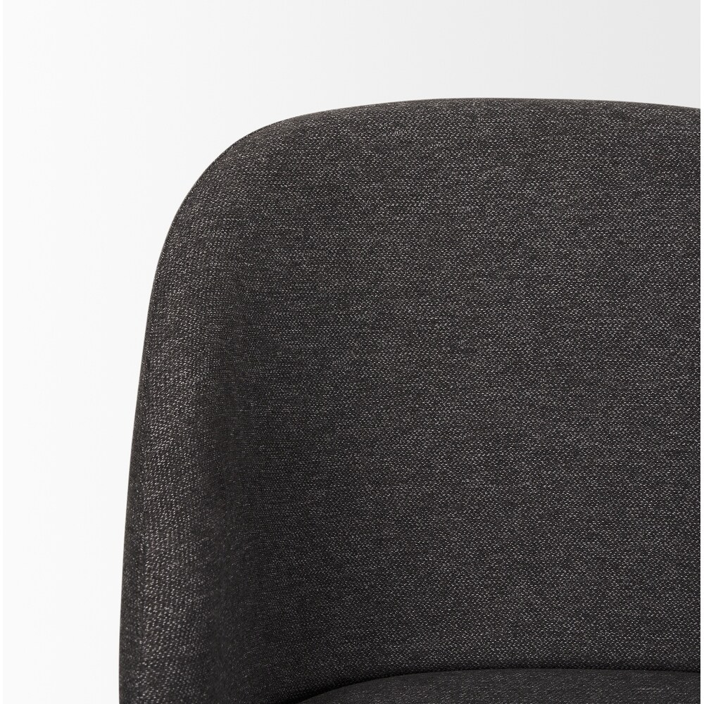 Shannon Dining Chair w/ Gray Fabric   Matte Black Metal