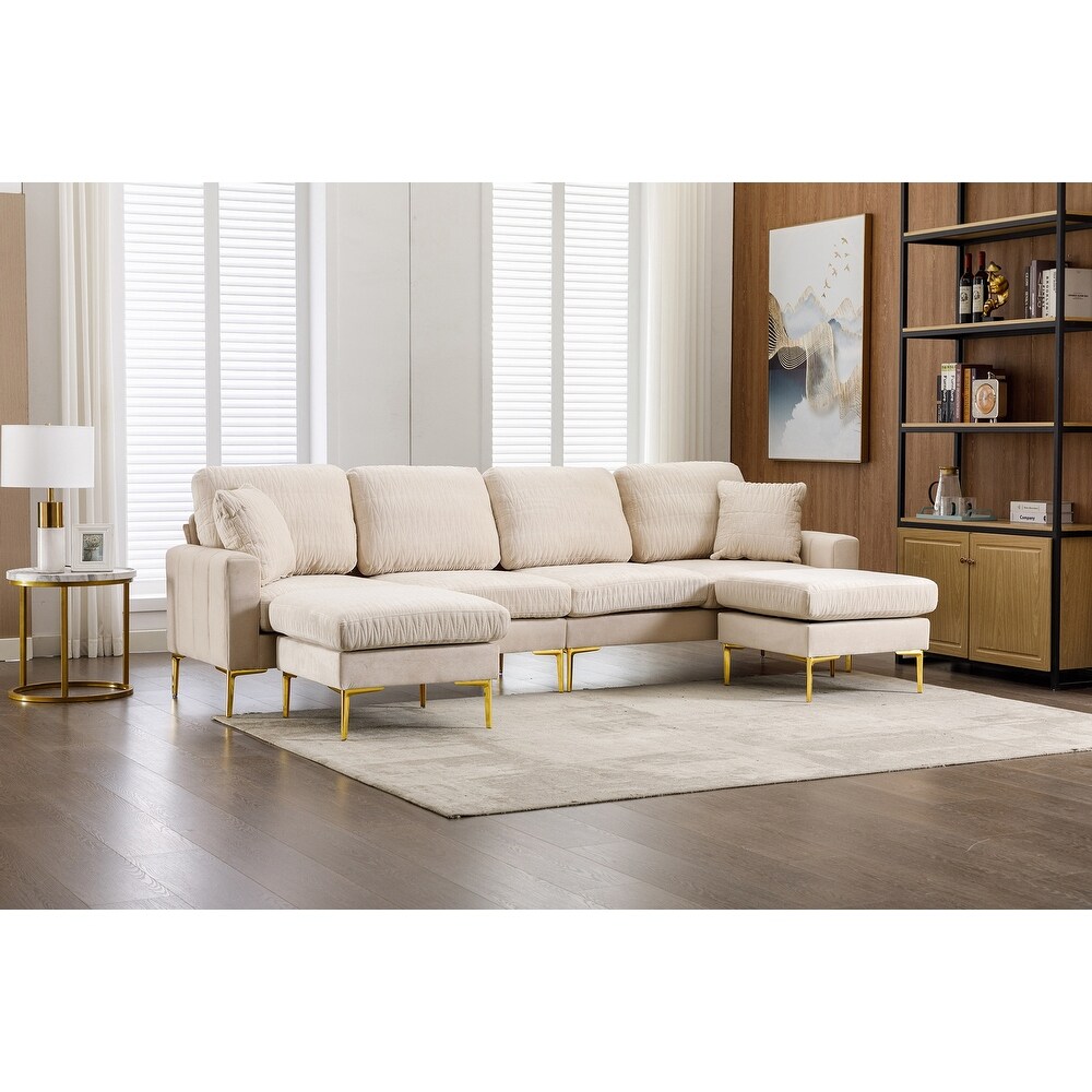 Velvet U Shape Sectional sofa