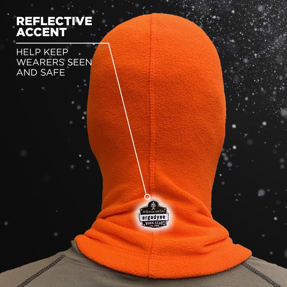 Ergodyne N-Ferno 6821 Orange Balaclava Face Mask ; Fleece ;