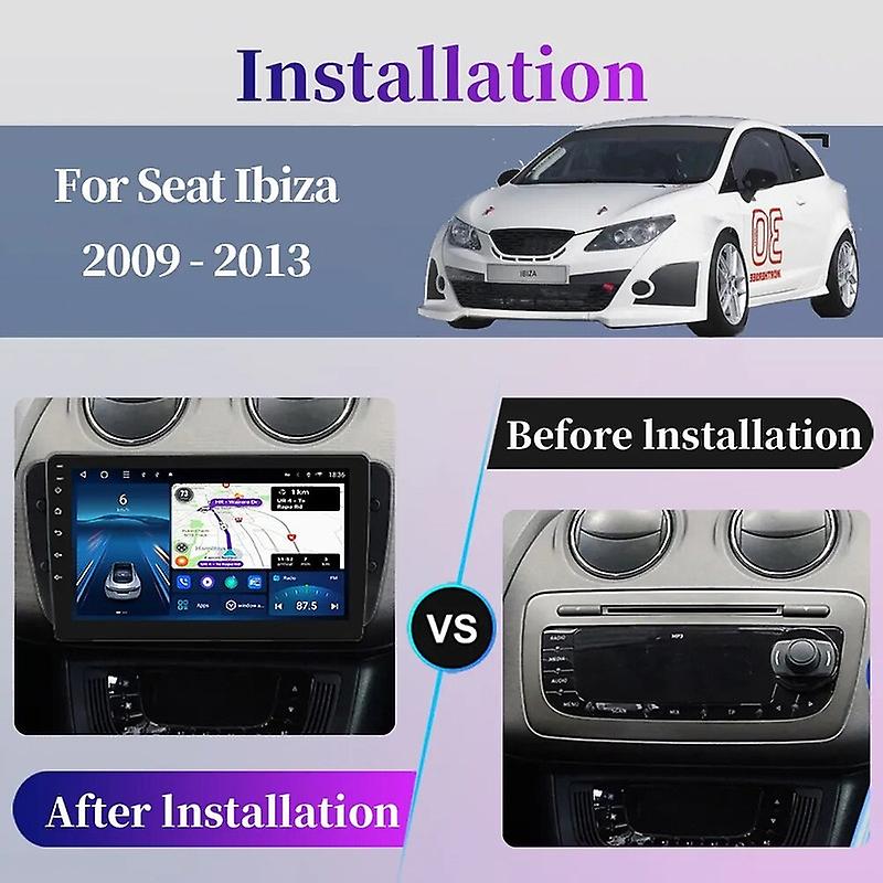 Carplay Car Radio For SEAT Ibiza 6J IV 4 2008-2015 Multimedia video Player Android Auto 4G GPS 2 din