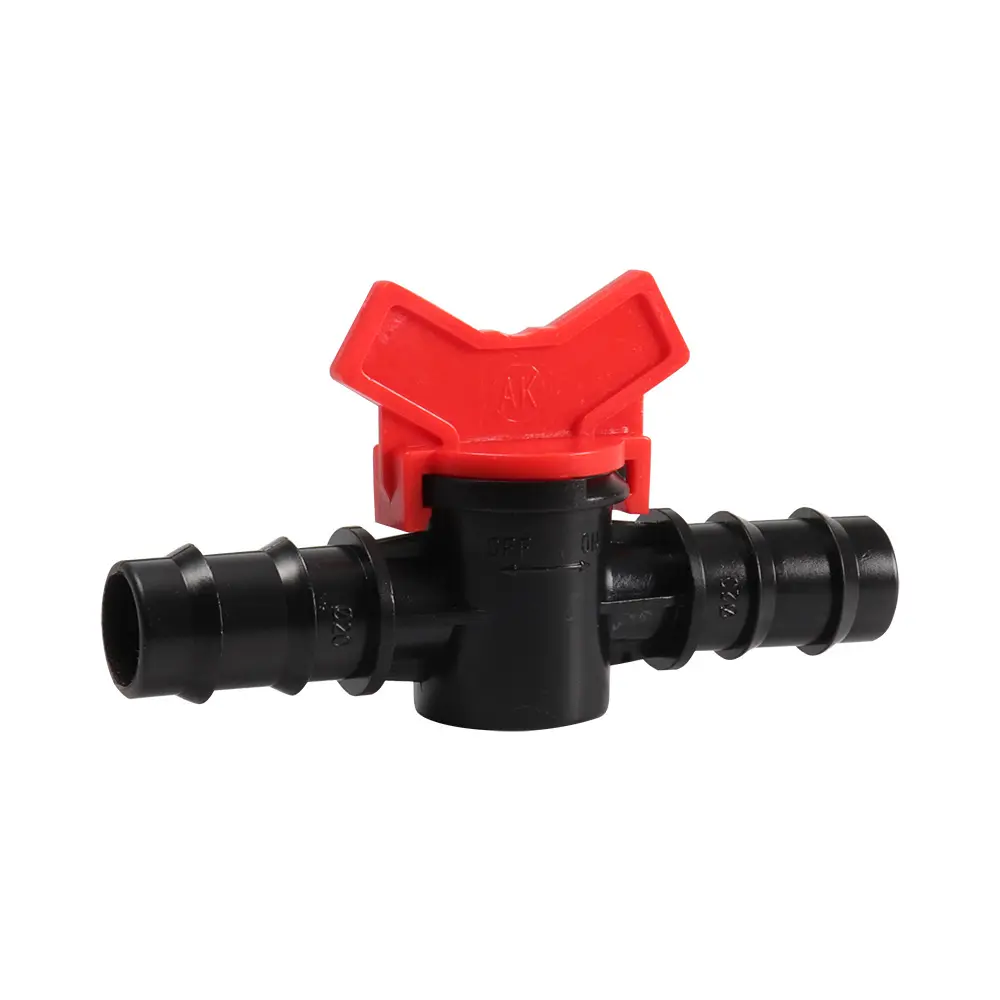 20PE pipe switch ball greenhouse irrigation watering flowers accessories Water off water boiling Double head mm