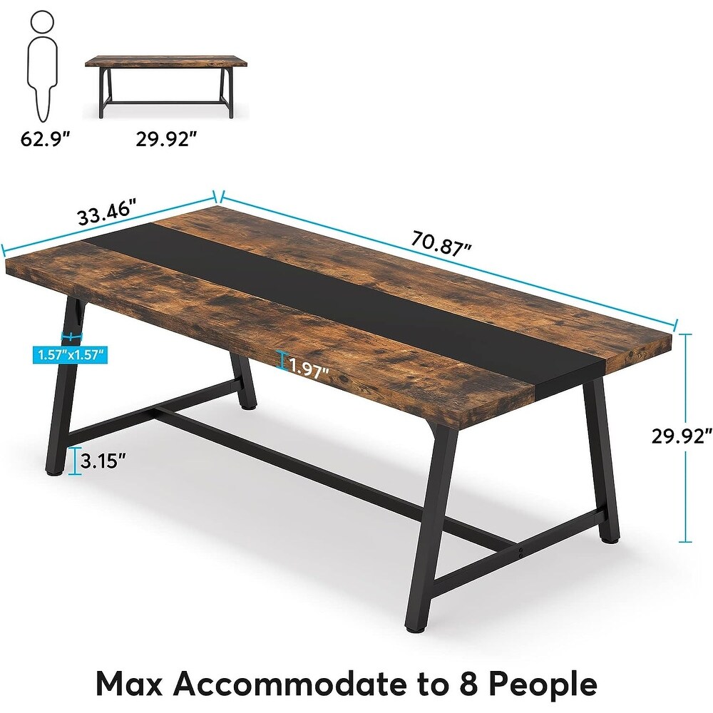 70.9 Inches Dining Table for 8 People  Family Gathering