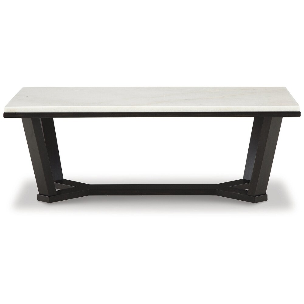 Signature Design by Ashley Fostead White / Dark Brown Rectangular Coffee Table   48\