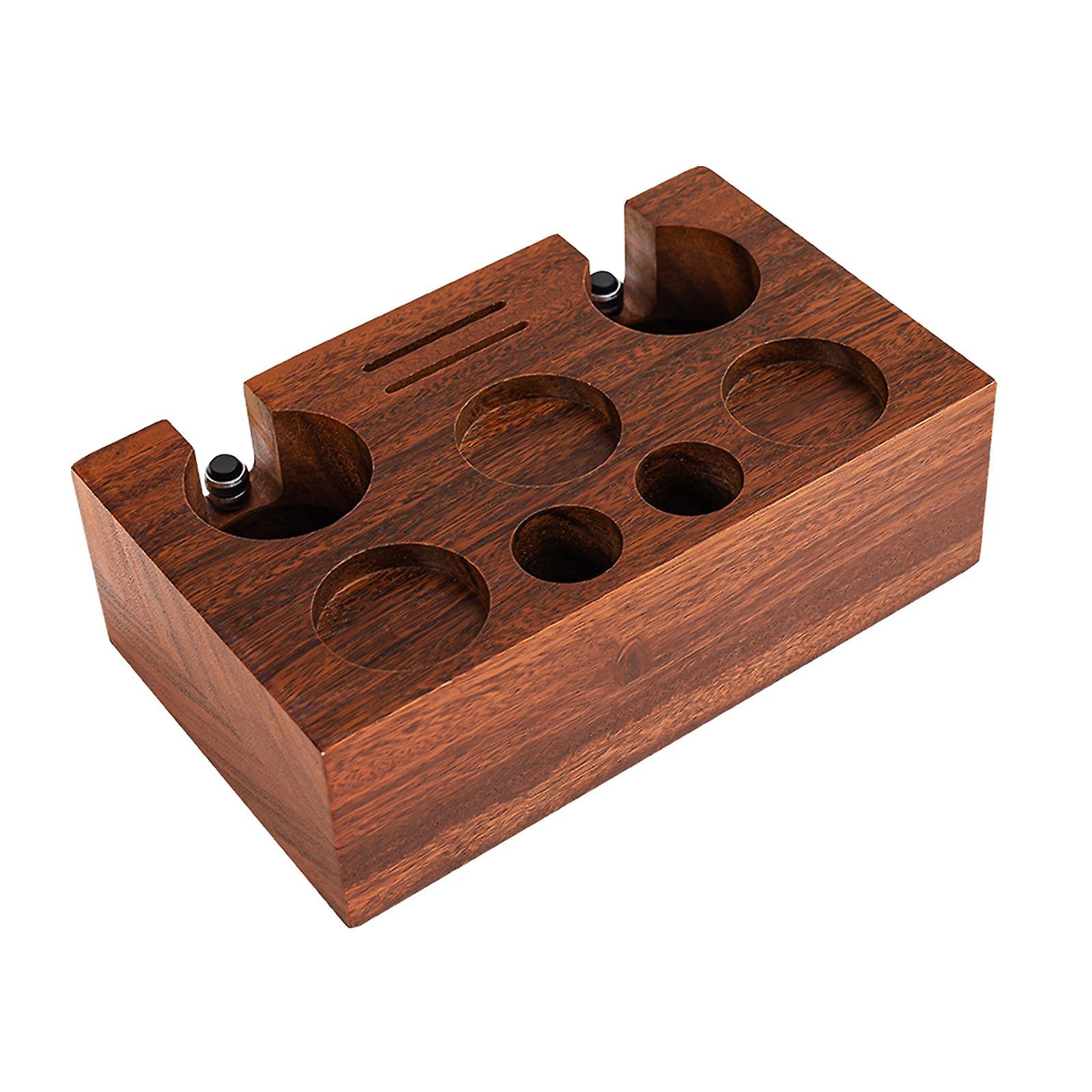 Walnut Espresso Tamp Mat Stand Espresso Tamper Station For Bar Worktop Shop For 51mm 53mm