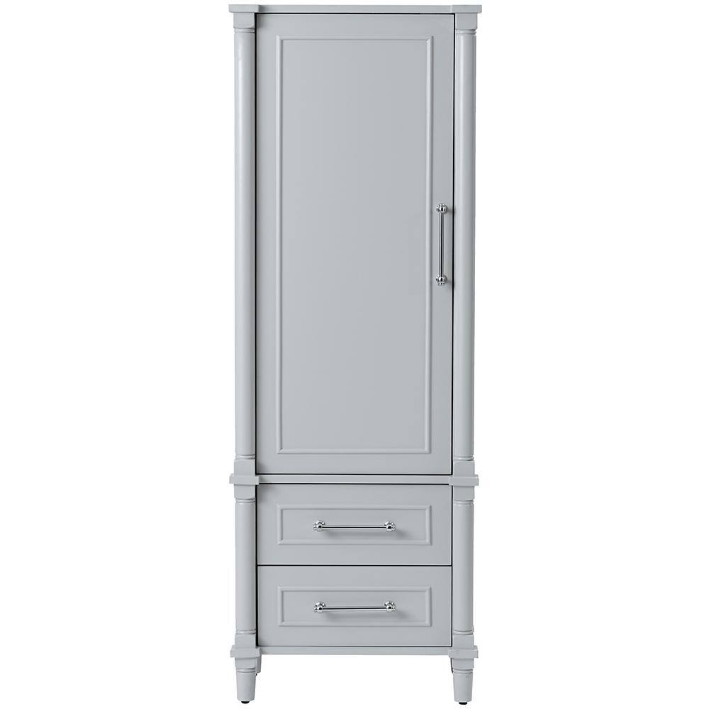 Home Decorators Collection Aberdeen 20-34 in. W x 14-12 in. D x 60 in. H Bathroom Linen Cabinet in Dove Grey 8104000270