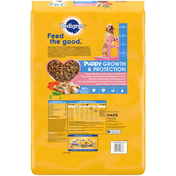 Pedigree 14 lb Growth and Protection Chicken and Vegetable Flavor Puppy Food