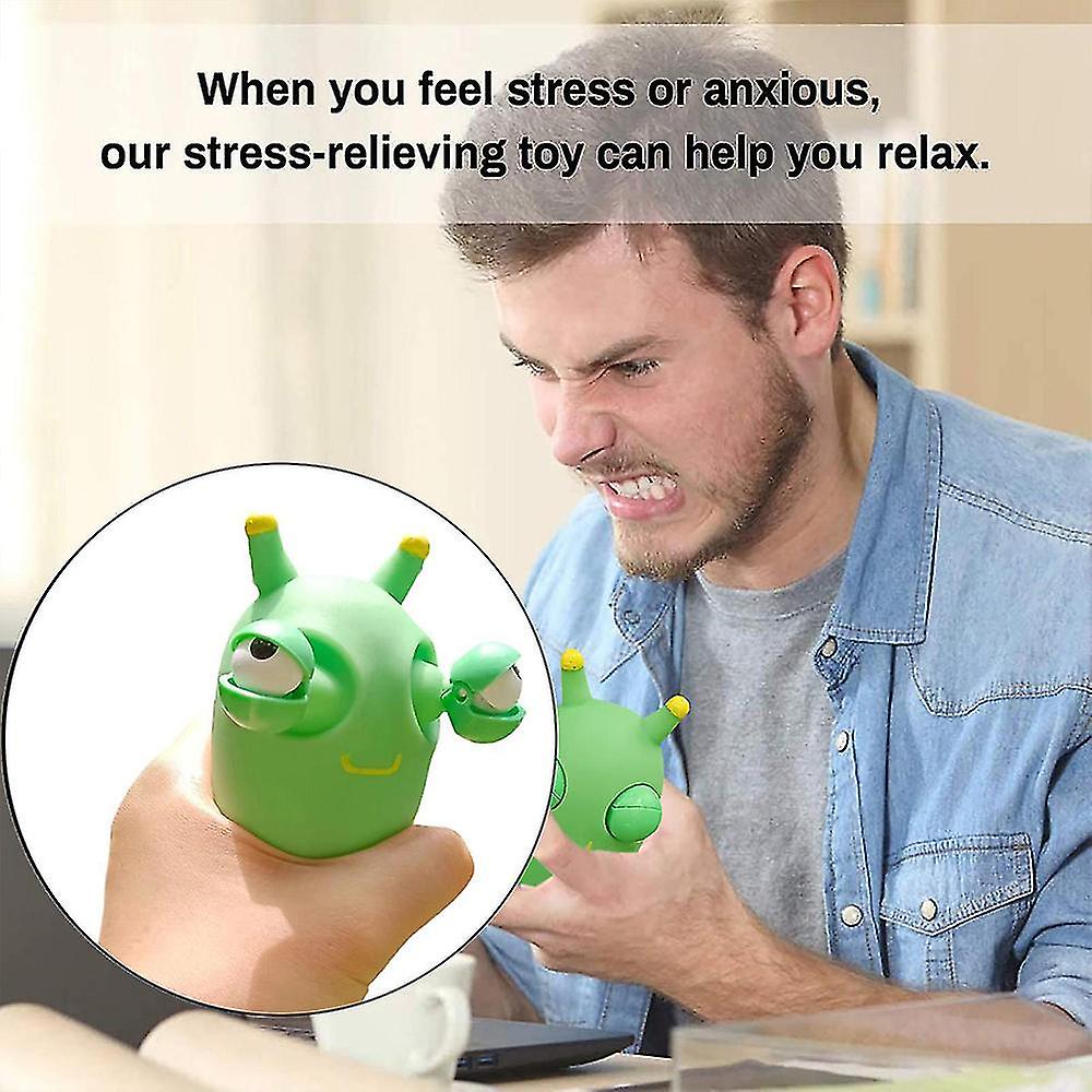 Squishy Squeeze Toys Popping Out Eyes Squeeze Toy， Hand Novelty Toys Green Fun Children's Sensory Fidget Toys Used To Relieve Stress，anxiety，autism To