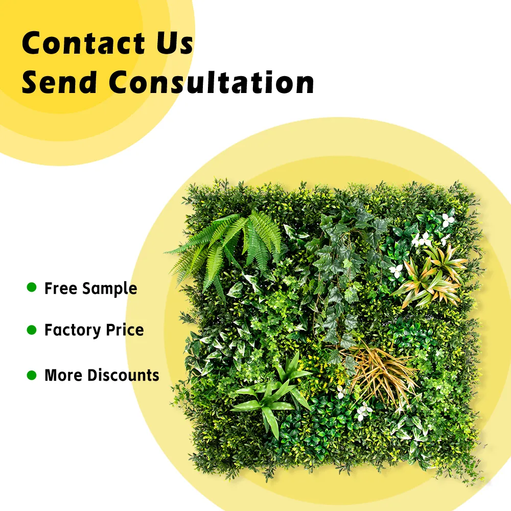 Pq70 Garden Supplies Anti UV Plastic Green Foliage Boxwood Privacy Screen Panel Hedge Topiary Artificial Grass Wall