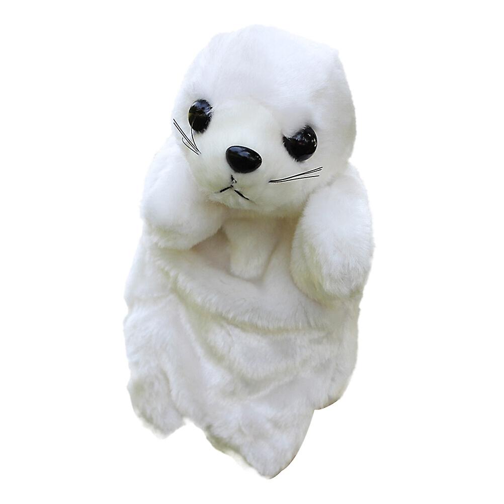 Animal Shaped Doll Plush Stuffed Toy Baby Pacifying Toy Educational Toy White (sea Lion 26cm)