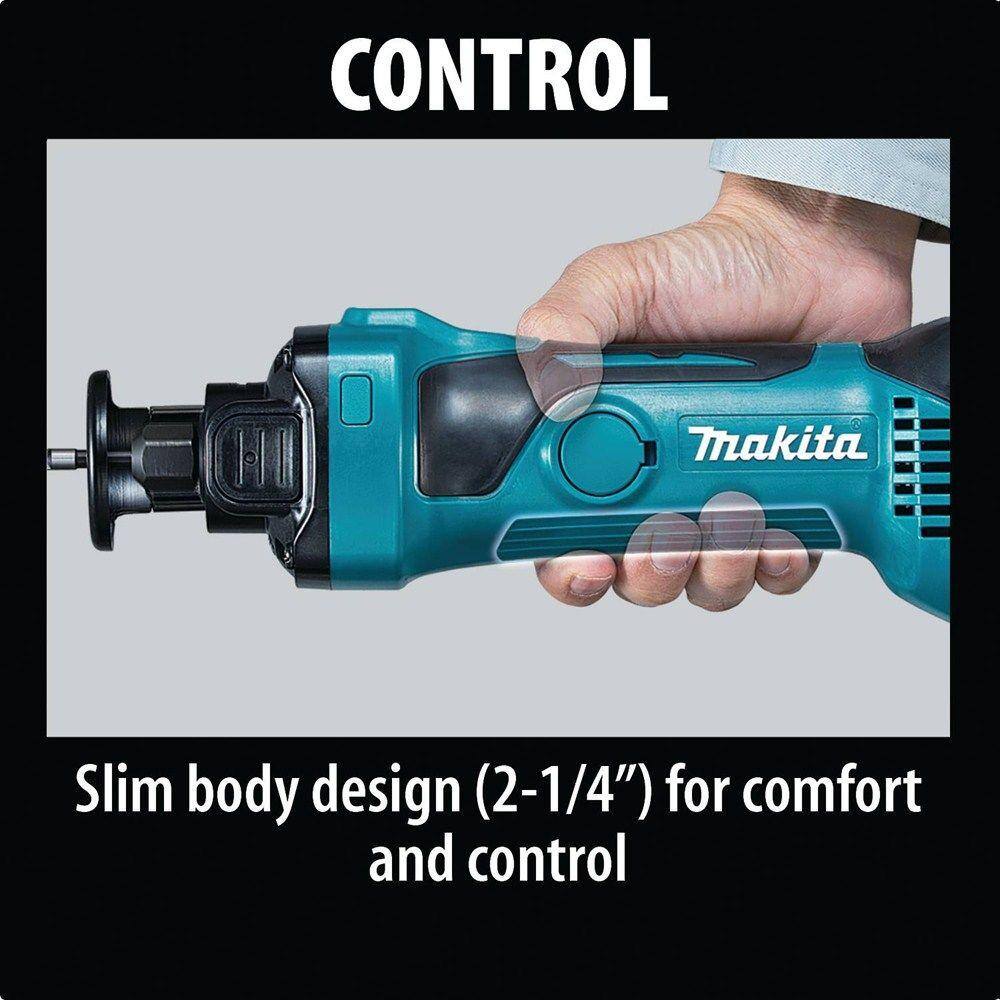 Makita 18V LXT Lithium-Ion Cordless Cut-Out Tool with bonus 18 in. Spiral Cut Out Bit Drywall Guide Tips (10-Pack) XOC01Z-193452-3