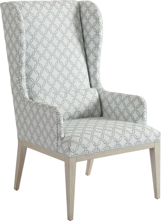 Seacliff Upholstered Host Wing Chair   Transitional   Armchairs And Accent Chairs   by HedgeApple  Houzz