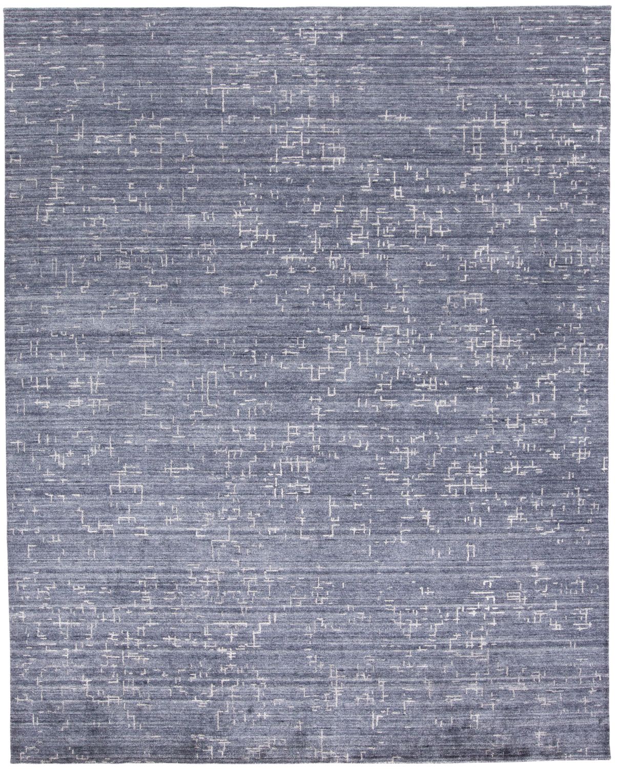 Miska Hand Woven Blue and Ivory Rug by BD Fine