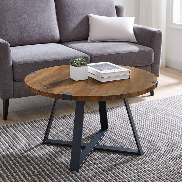 Middlebrook Designs Barnett Round Metal Wrap Coffee Table