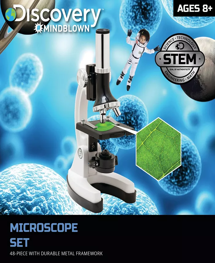 Discovery #MINDBLOWN 48 Piece Microscope Set with Case