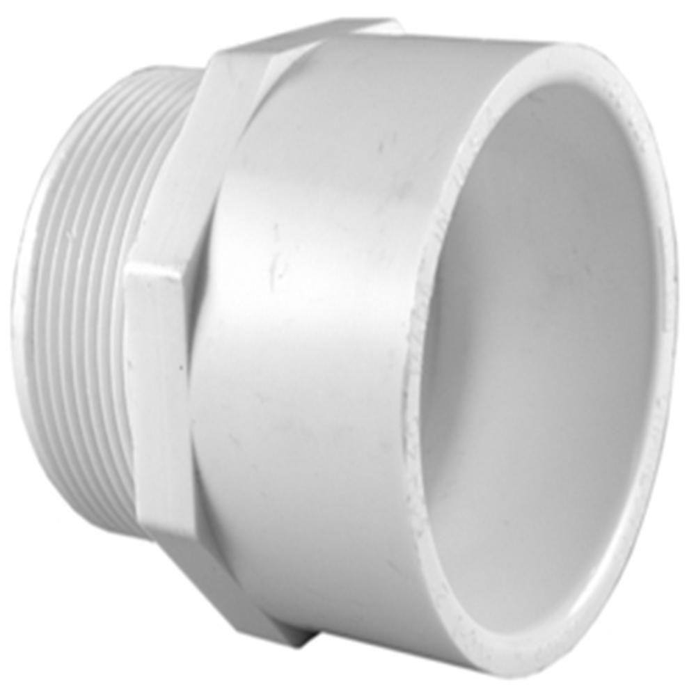 Charlotte Pipe 1 in. x 1 in. Schedule 40 Male Pipe Thread x Male Adapter PVC021091000HD