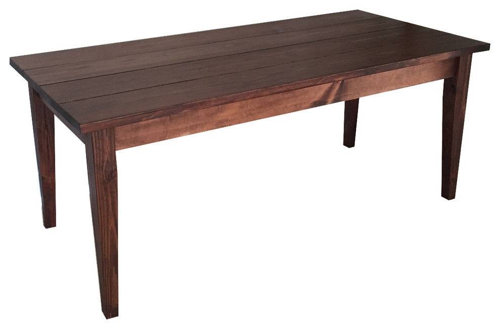 Red Mahogany Farmhouse Harvest Table   Rustic   Console Tables   by Ezekiel  ampStearns  Houzz