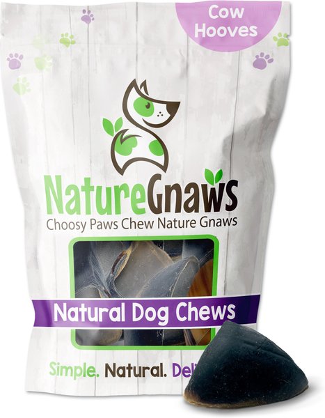 Nature Gnaws Cow Hooves Dog Treats， 50 count