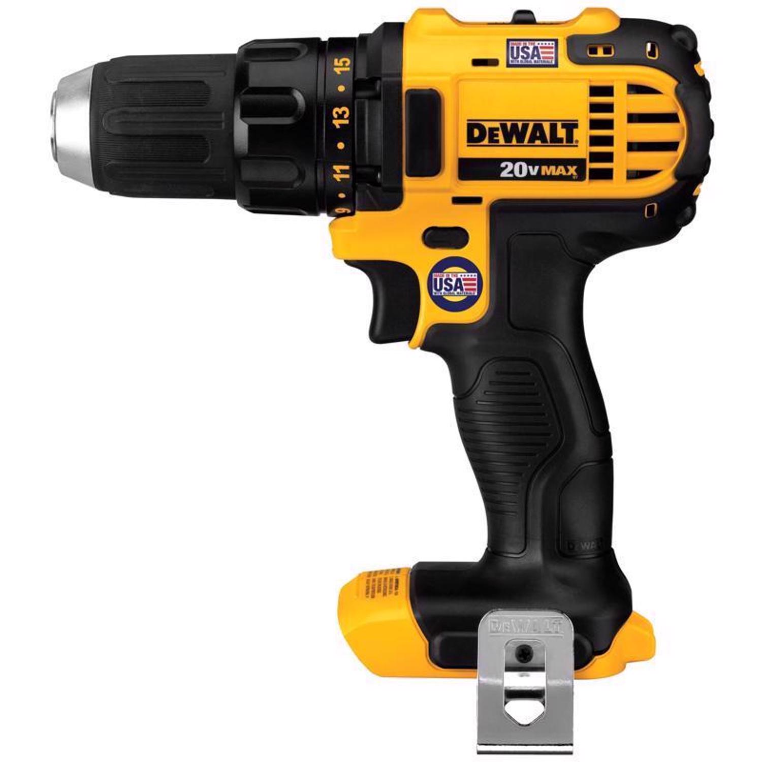 DW 20V MAX 20 V 1/2 in. Brushed Cordless Compact Drill Tool Only