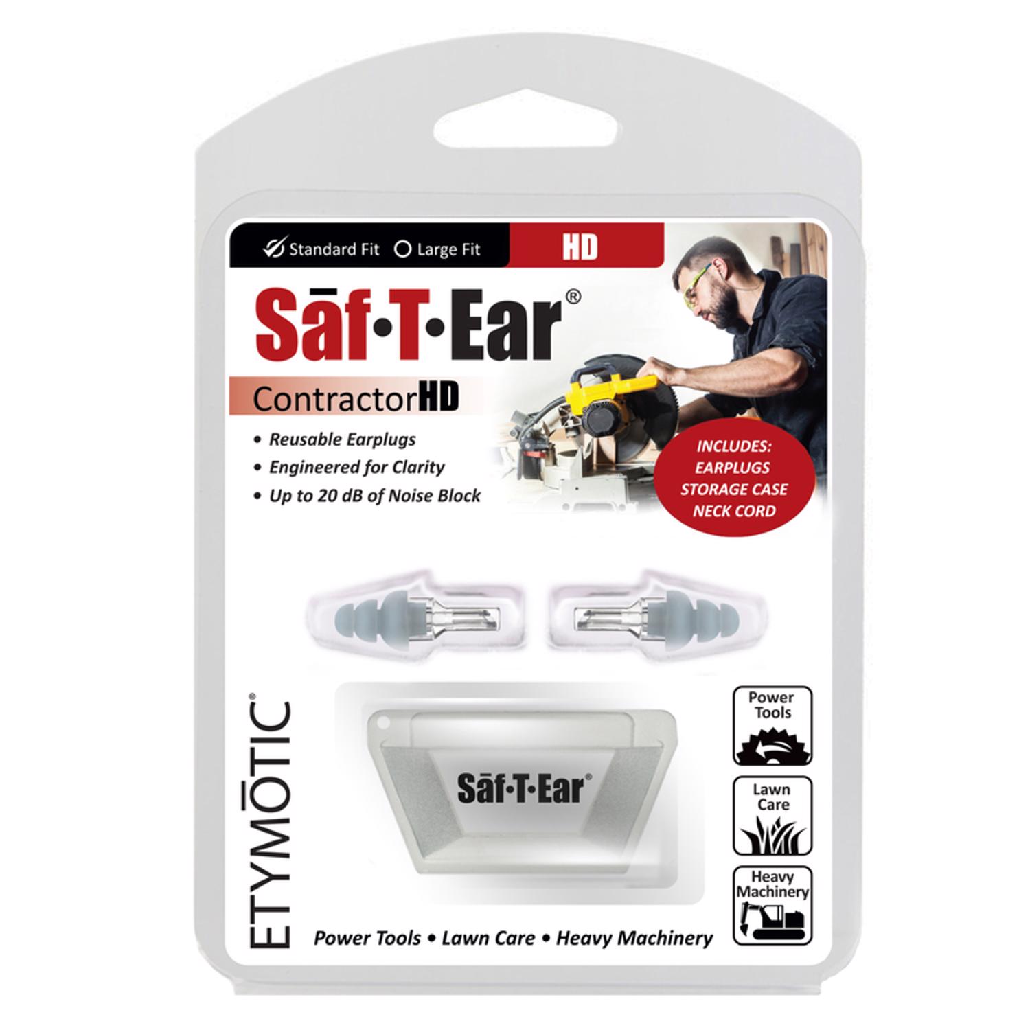 Etymotic Saf-T-Ears HD 20 dB Earplugs Gray 1 pk