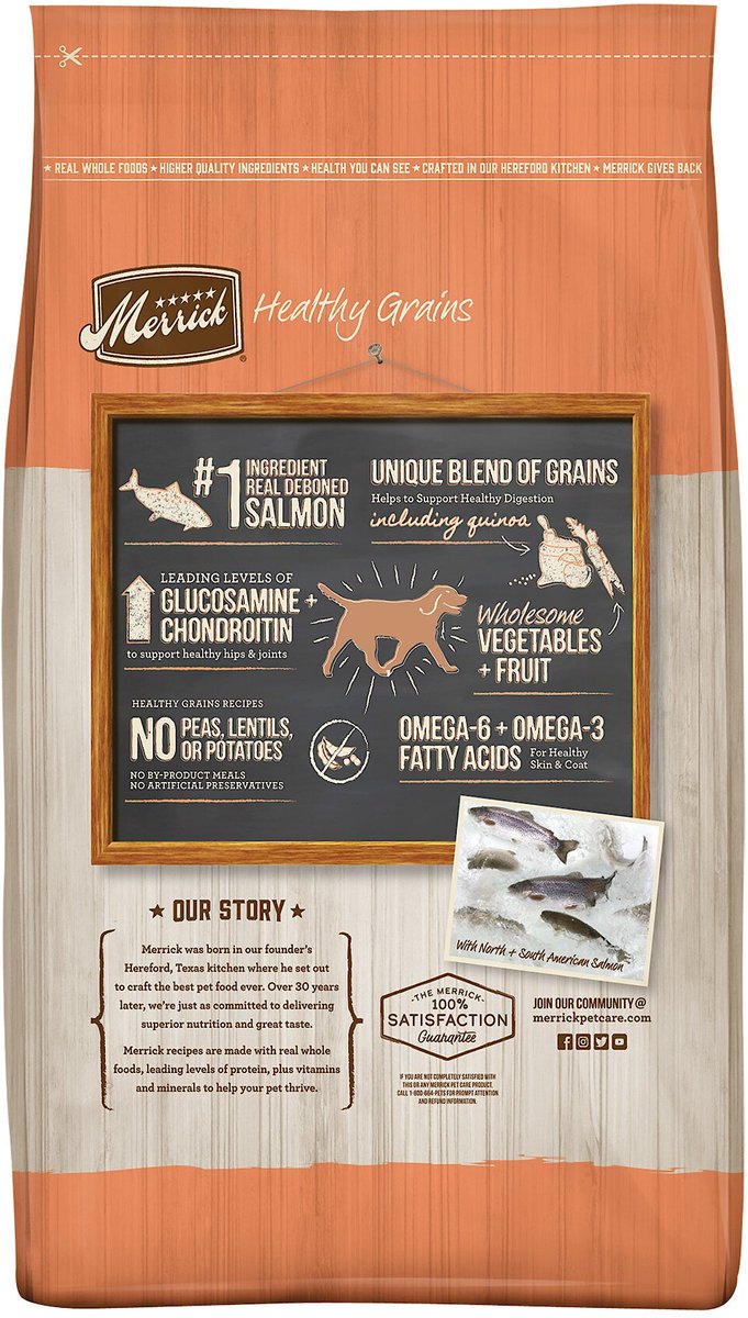 Merrick Healthy Grains Real Salmon and Brown Rice Recipe With Ancient Grains Dry Dog Food