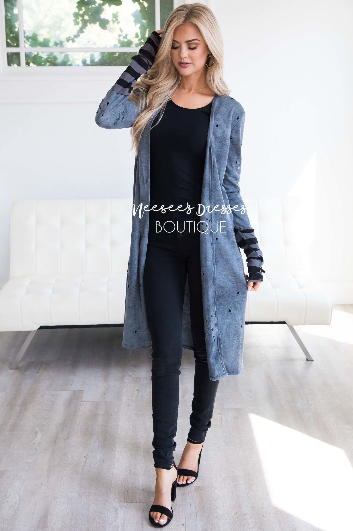 Top of The Line Distressed Duster Cardigan