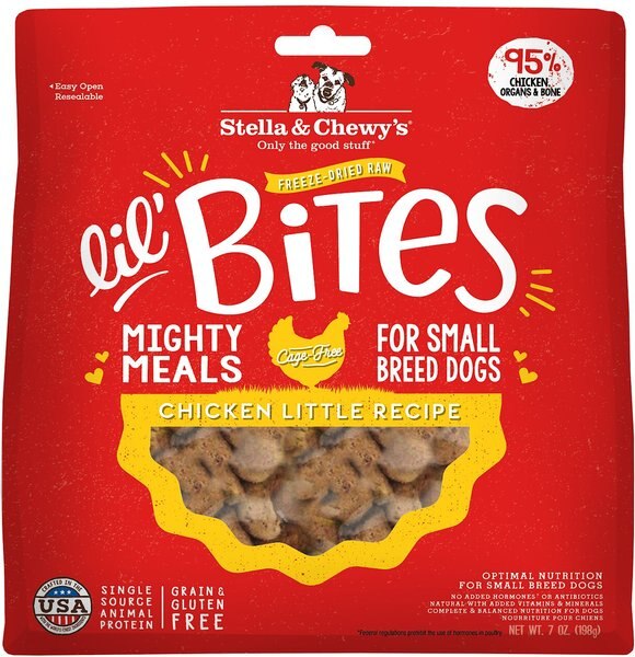 Stella and Chewy's Lil' Bites Chicken Little Recipe Small Breed Freeze-Dried Raw Dog Food