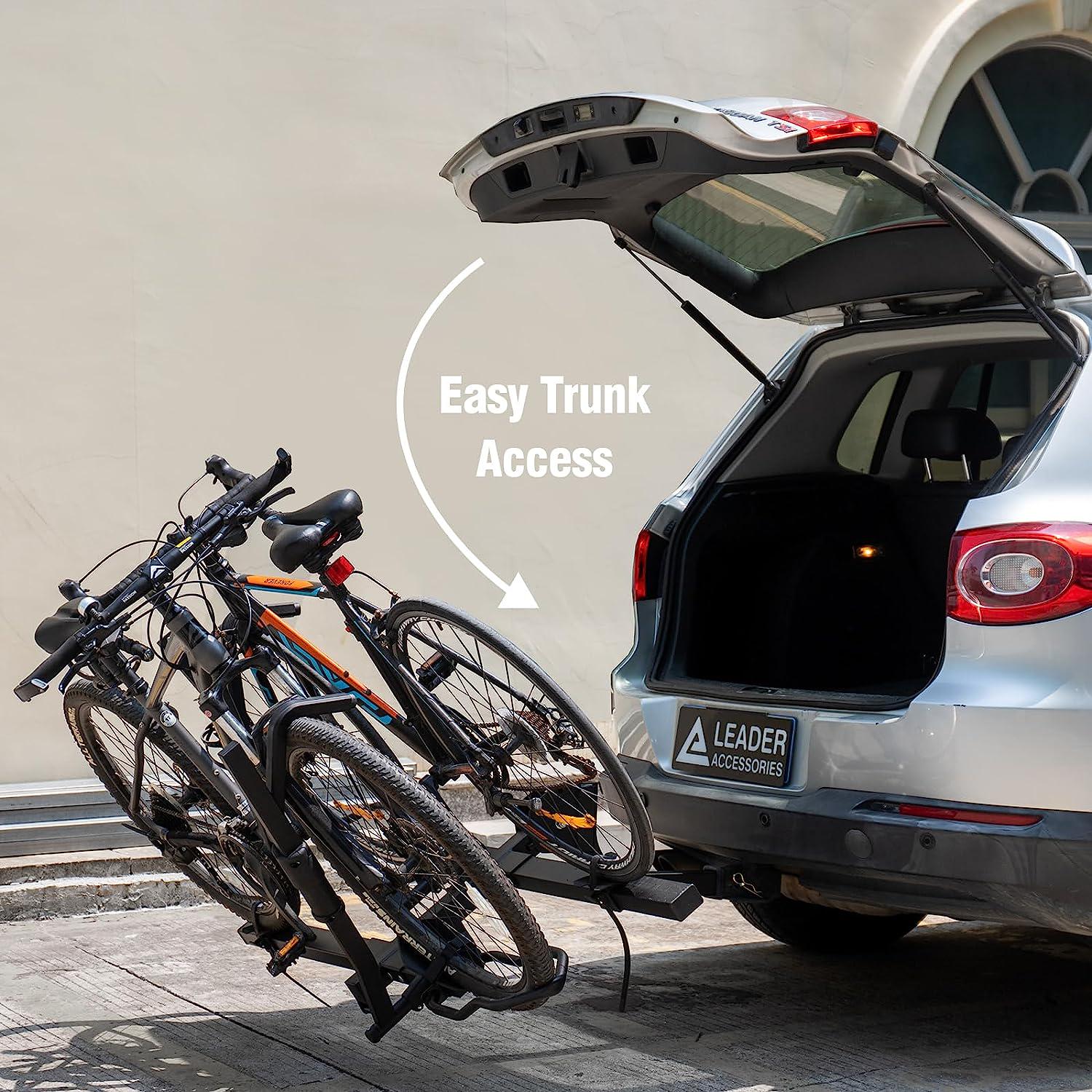 2 Hitch Bike Rack, Carry 2 Bikes up to 75 lbs Each for Standard, Fat Tire and Electric Bicycles - Heavy Duty, Foldable Ebike Rack for Car, Truck, RV and SUV with 2-inch Receiver