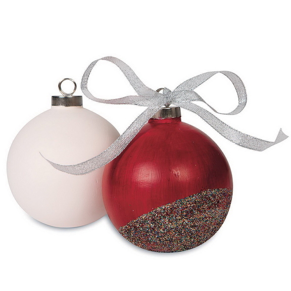 Color Me  153Ceramic Bisque Ball Ornament (Pack ...