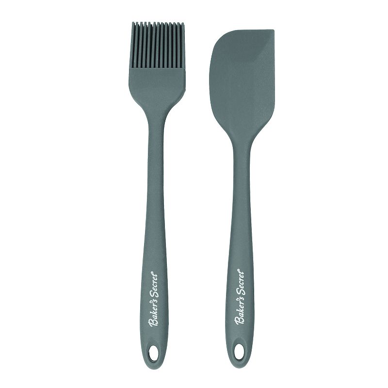 Baker's Secret Silicone Dishwasher Safe Set of 2 Brush Spatula 10.43x0.47x3.74