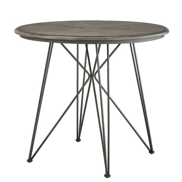 Nowell Round Counter Height Table Iron gray Finish Inspire Q