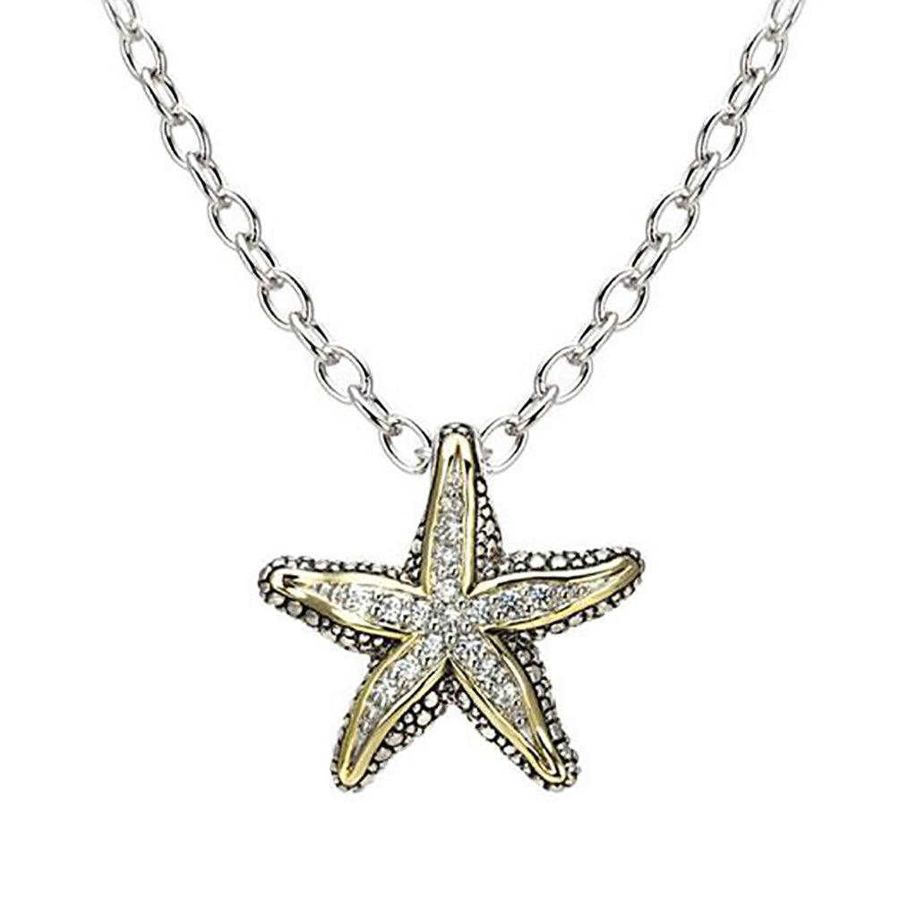 John Medeiros  Pavé Starfish Slider Necklace