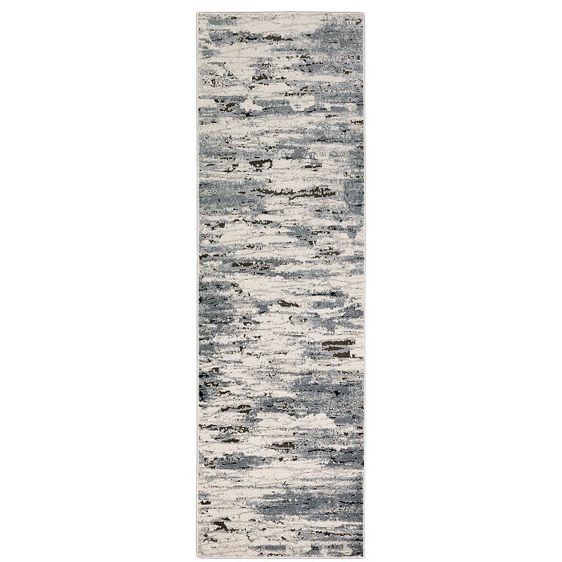 StyleHaven Cameron Distressed Waves Abstract Area Rug