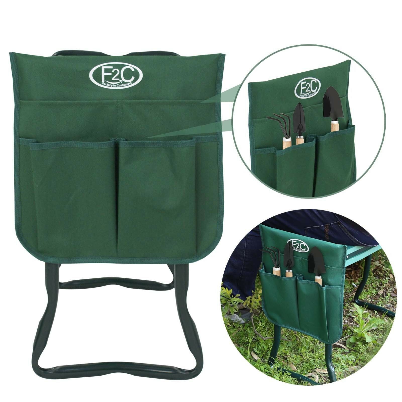 ZENSTYLE Folding Garden Kneeler Bench Kneeling Soft Eva Pad Seat With Stool Pouch