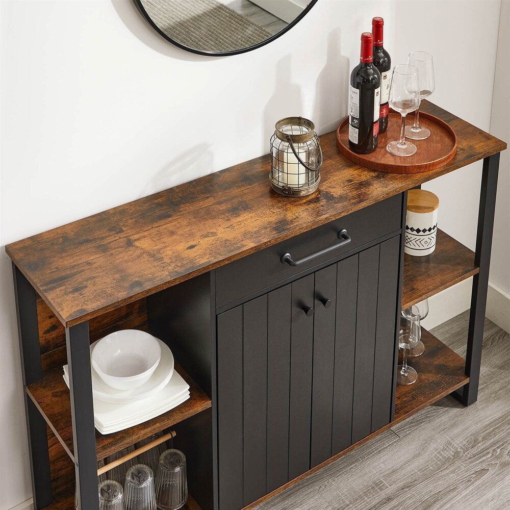 Farmhouse Rustic Wood Buffet Dining Sideboard Storage Cabinet   47.2\