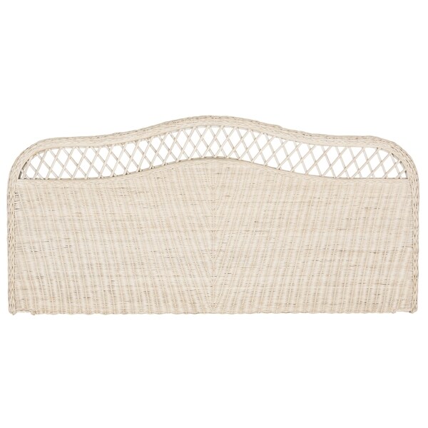 SAFAVIEH Sephina White Washed Rattan Headboard (Full) - - 14428248