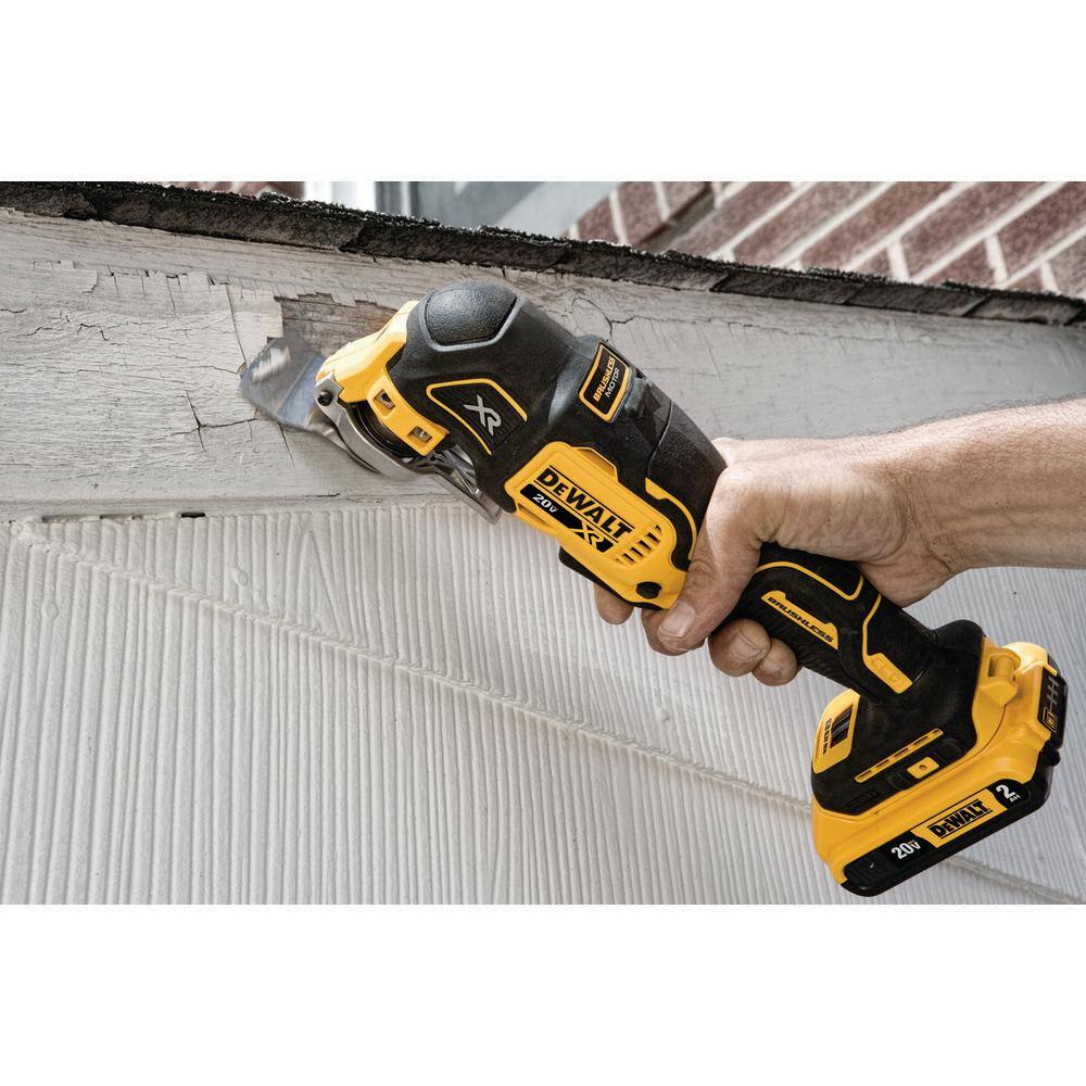 DW 20V MAX XR Cordless Brushless 3-Speed Oscillating Multi-Tool with 20V MAX XR Premium Lithium-Ion 6.0Ah  4.0Ah Batteries DCS356BWCB246CK