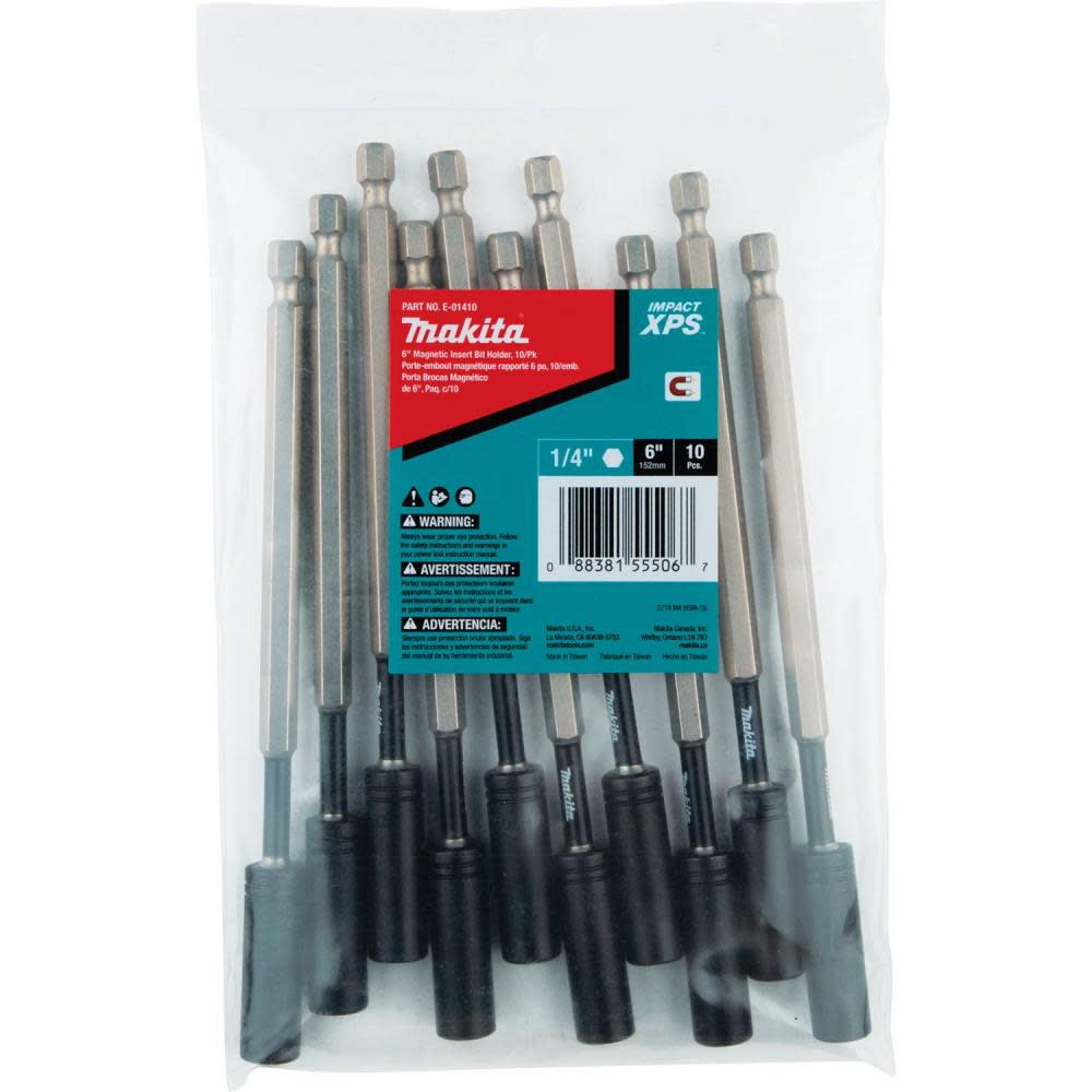 Makita Impact XPS 6 Magnetic Insert Bit Holder (10pk)