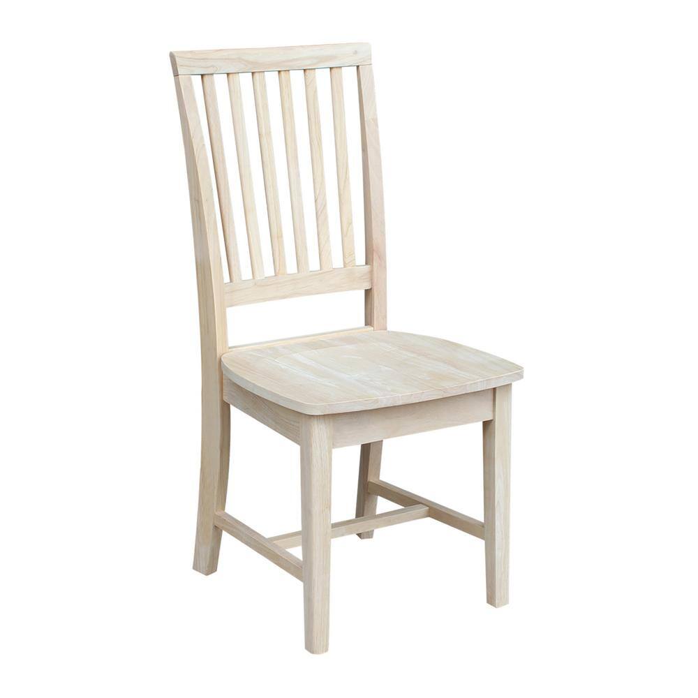 International Concepts Unfinished Wood Mission Dining Chair (Set of 2) 265P