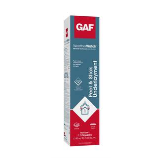 GAF WeatherWatch 36 in. x 50 ft. 150 sq. ft. Mineral-Surfaced Peel and Stick Roof Leak Barrier Roll 0912000