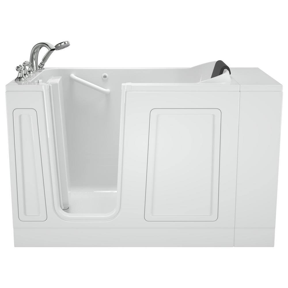 American Standard Acrylic Luxury Series 50.5 in. Left Hand Walk-In Soaking Tub in White 3051.119.SLW