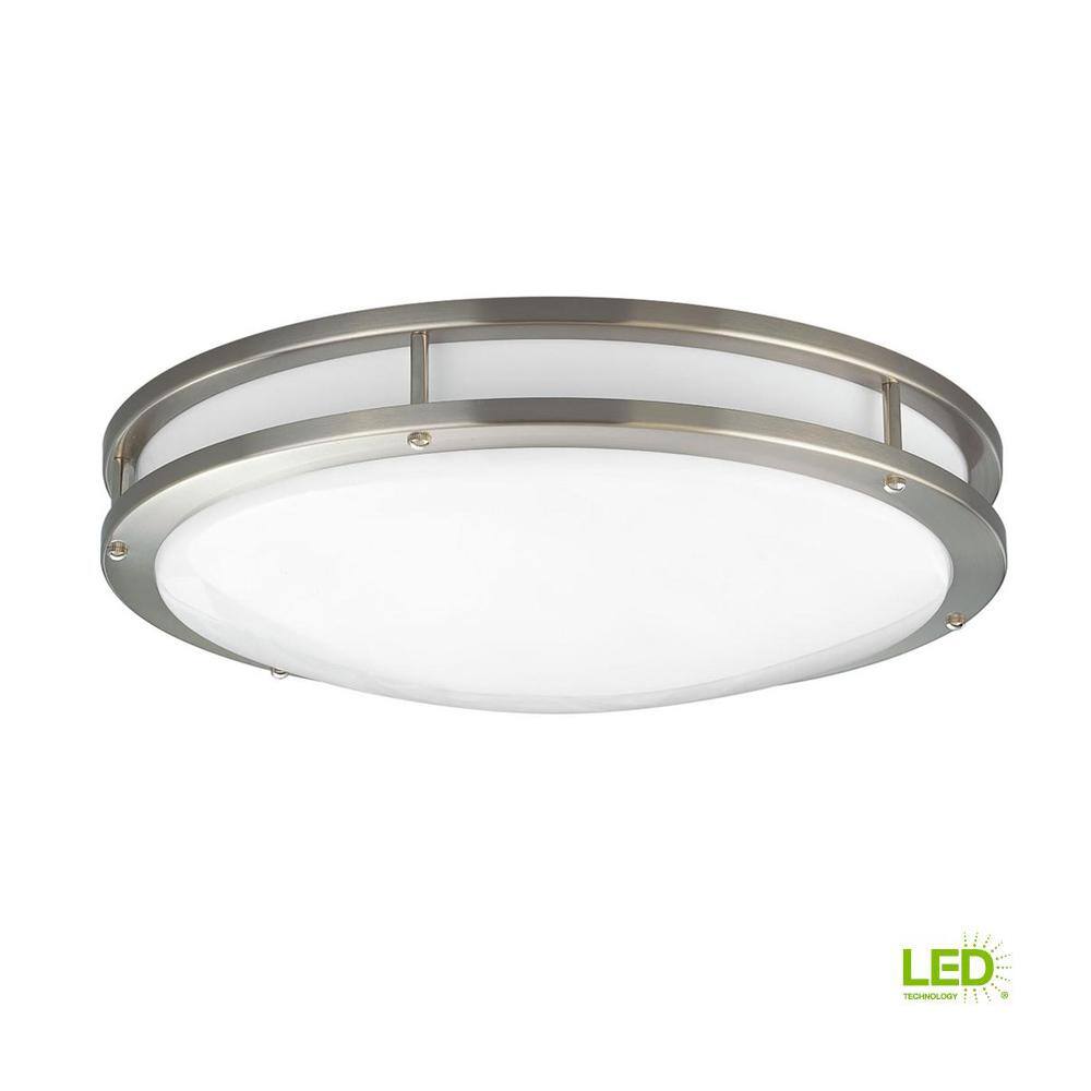 Progress Lighting 17.75 in. CTC COMM Collection 31 -Watt Brushed Nickel Integrated LED Flush Mount P7250-0930K9