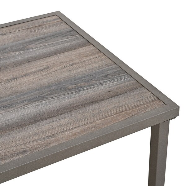 35 in. Square Metal Dining Table