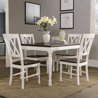 CROSLEY FURNITURE Shelby 5-Piece White Dining Set KF20003-WH