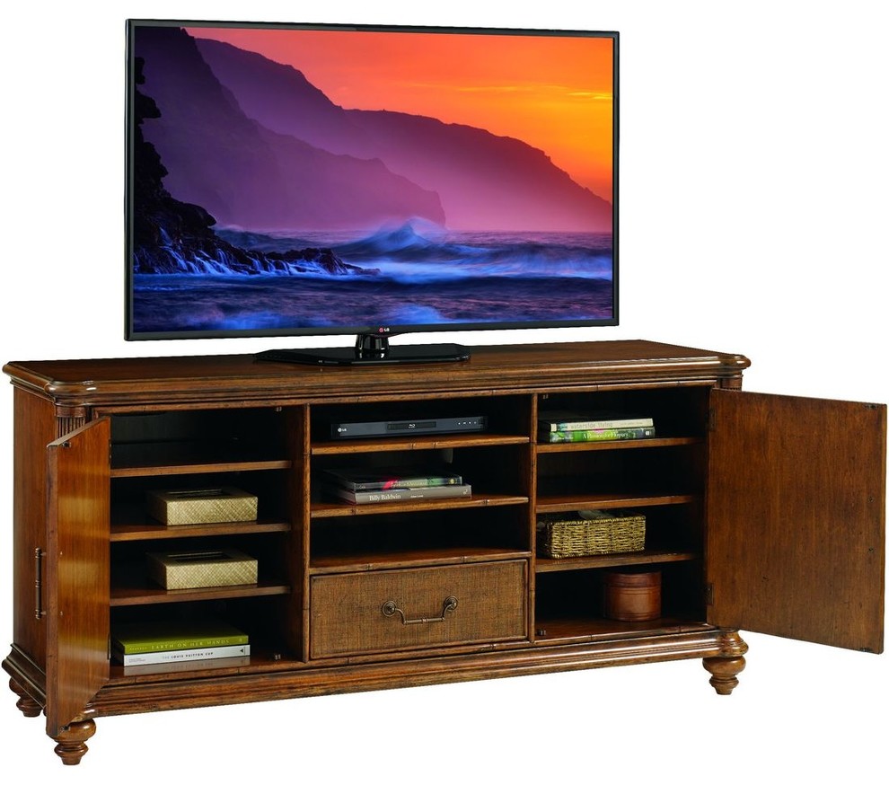 Pelican Cay Media Console   Tropical   Entertainment Centers And Tv Stands   by Stephanie Cohen Home  Houzz